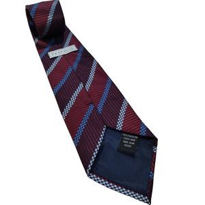 Vintage Protocol Red/Blue/Silver Tie, Racing Stripe Design
